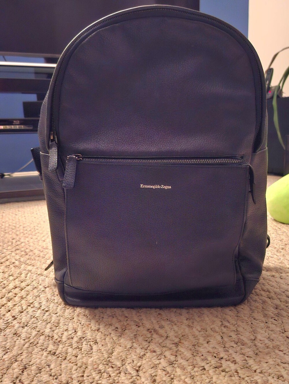 Ermenegildo Zegna Textured Leather Backpack